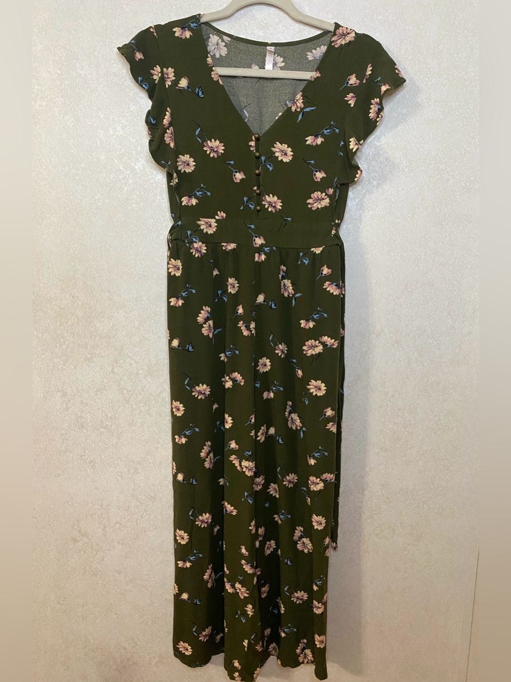 Olive Floral Jumpsuit